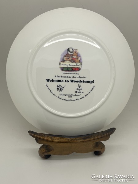 Royal Doulton angol mesefigurás porcelán tányér 21cm