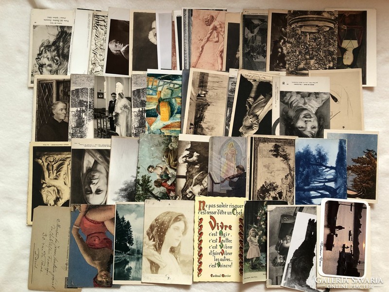 Antique, old postcards in one -8.