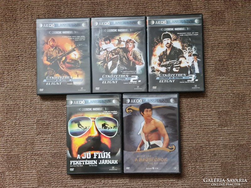 Action classic movie pack, chuck norris, bruce lee, missing in action, the big boss 5 dvd