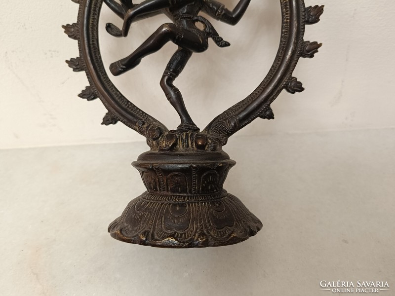 Antik buddha buddhista táncoló Síva patinás bronz szobor 239 7915