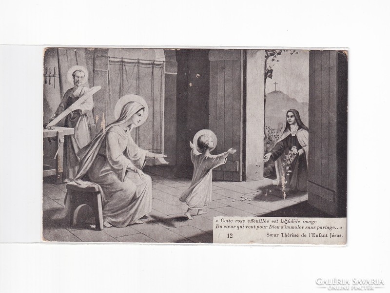K:144 Karácsonyi  antik képeslap / postatiszta Vallásos