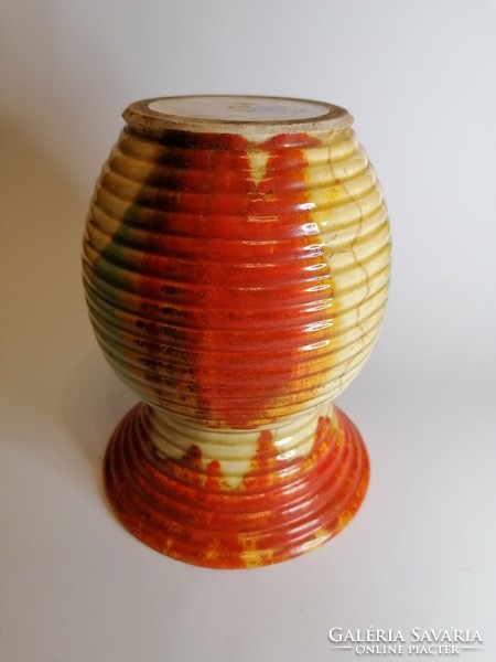 Extra ritka, antik Hollóházi váza, kb 25cm.