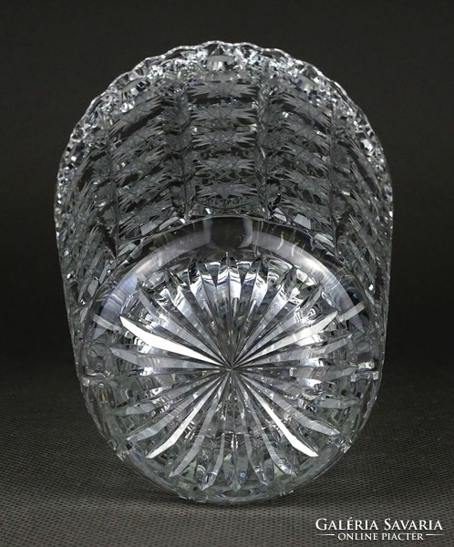 1P292 old marked amphora crystal vase 16 cm