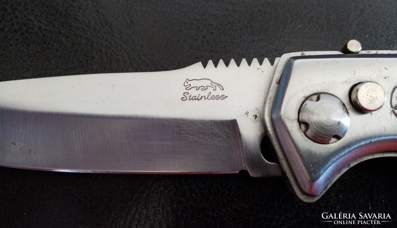 Old folding hunting knife / pocketknife with case