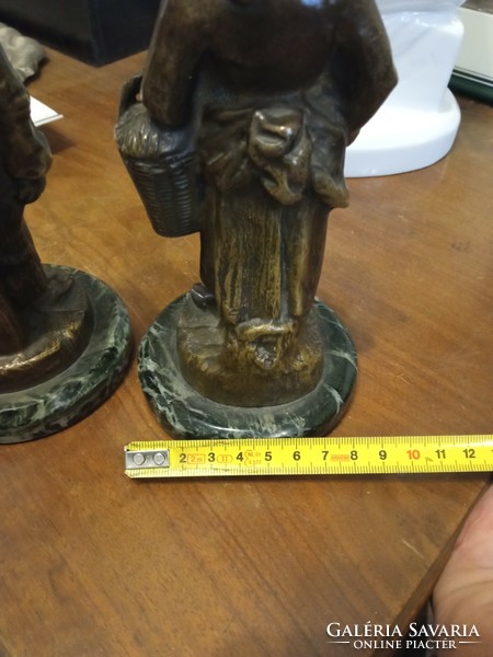 Bronz figura pár - 18 cm méretű