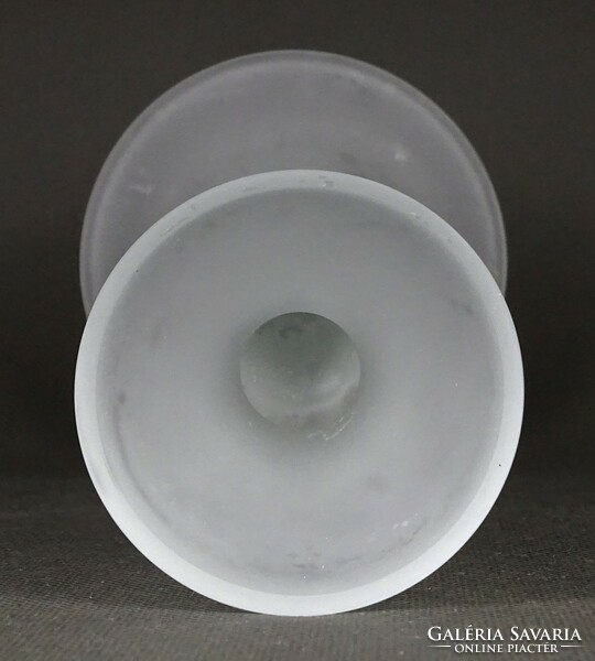 1P306 Hibátlan nagyméretű opálüveg gyertyatartó 22.5 cm