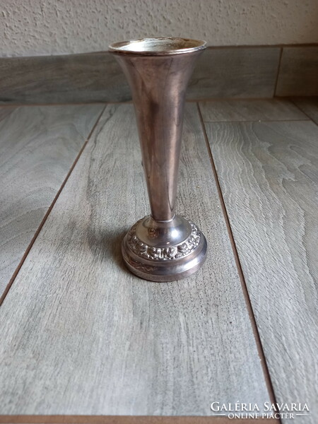 Nice old silver-plated vase (13.5x6.4 cm)