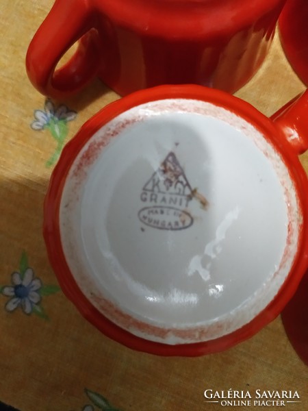 Retro Gránit porcelán kávés készlet , 6 személyes