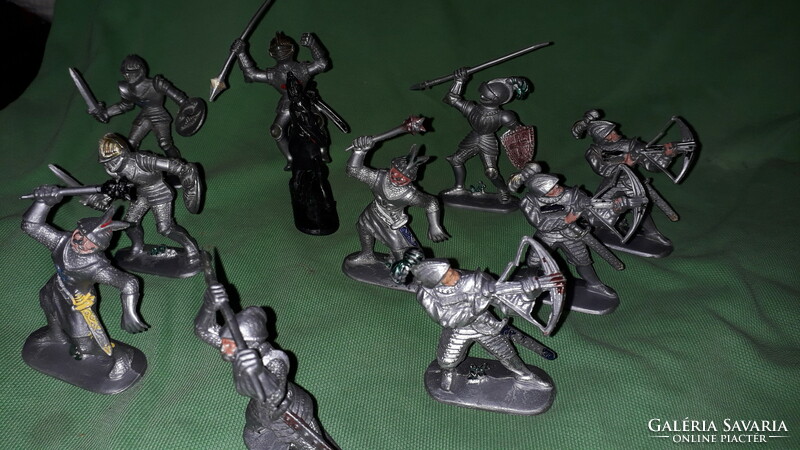 1972. Old silver armored knights plastic toy soldiers - Jean Höffler West Germany - according to pictures 5