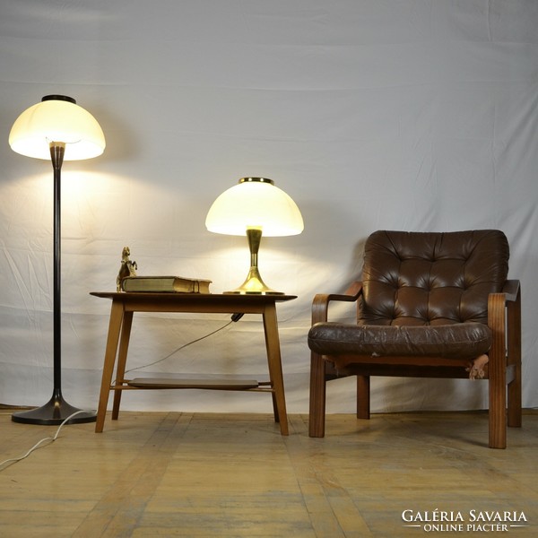 Iparművészeti sárgaréz asztali lámpa retro