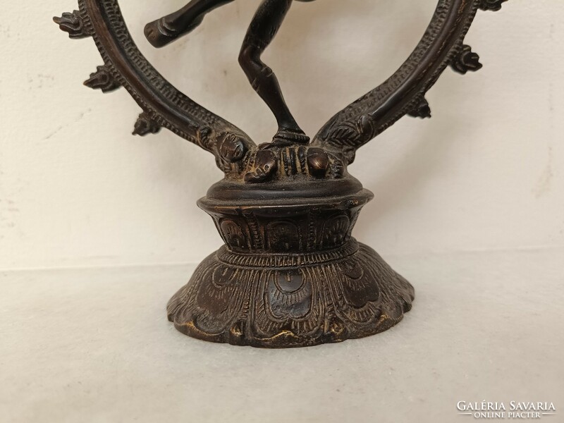 Antik buddha buddhista táncoló Síva patinás bronz szobor 239 7915