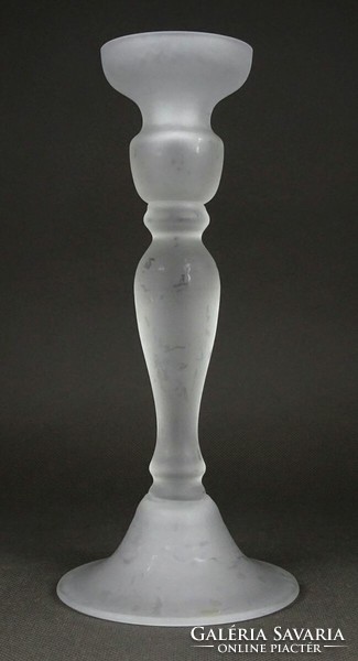 1P306 faultless large opal glass candle holder 22.5 Cm