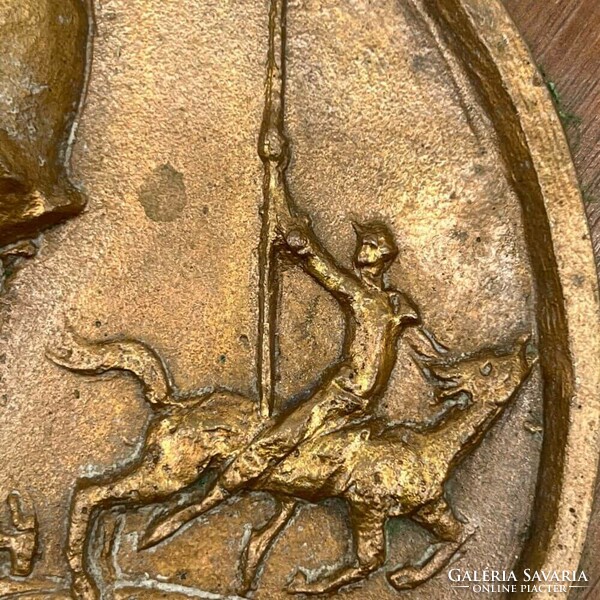 Olcsai - little Zoltán: Cervantes plaque (don quiote) m1185