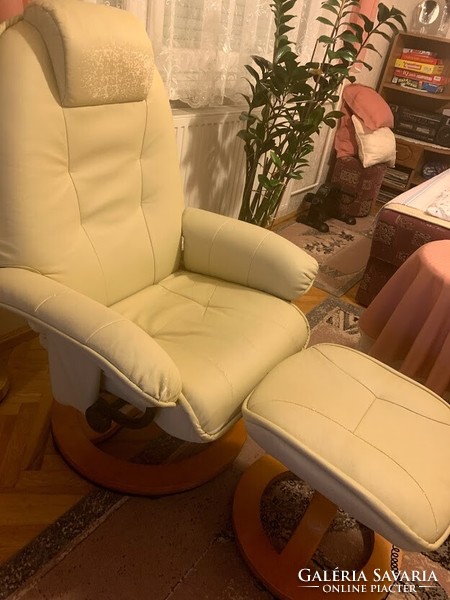 Massage chair with footstool and footrest, original German