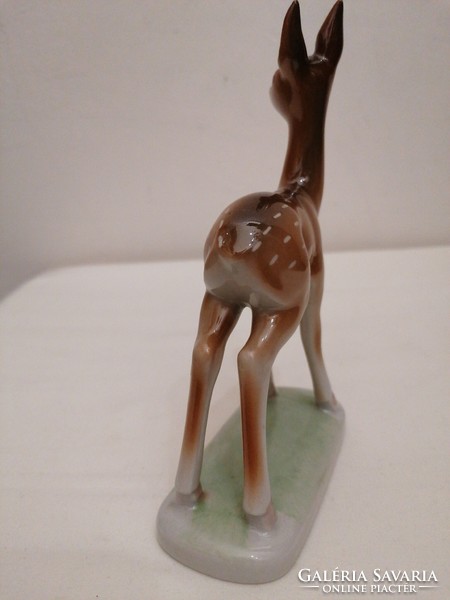 Drasche (Kőbanyai) deer figurine with original paper label.