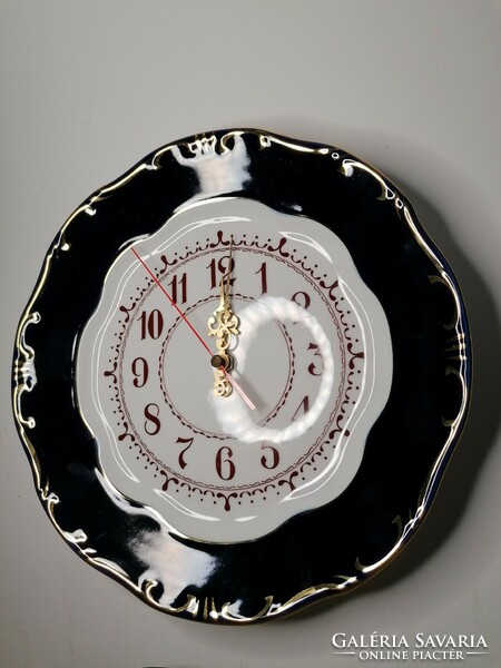 Zsolnay pompadour wall clock or plate clock!
