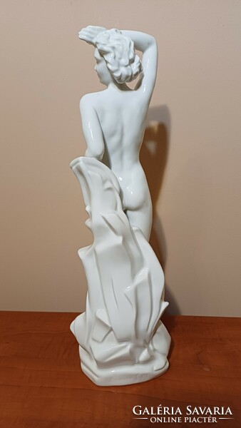 Donner ger rod porcelain nude, flawless, 40 cm, marked, signature