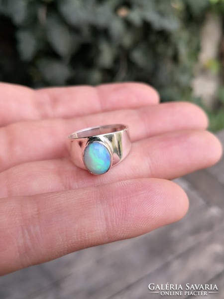 Silver ring with Nemesopa stone
