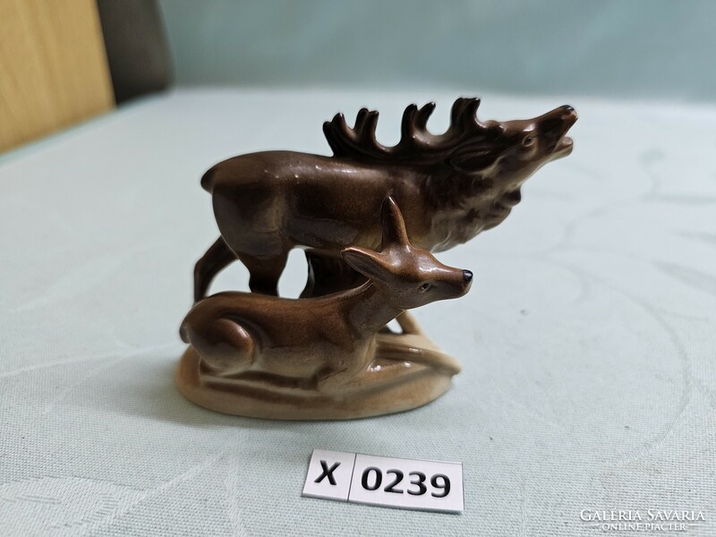X0239 gdr pair of deer 10x7 cm