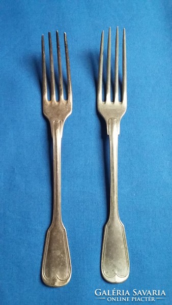 Four old alpaca forks with the same pattern (3 a. Köhler, 1 Berndorf)