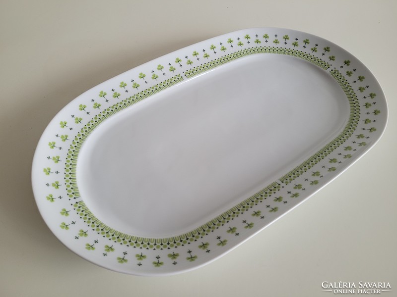 Old Great Plains porcelain bowl 39.5 cm retro large size parsley clover pattern roast tray