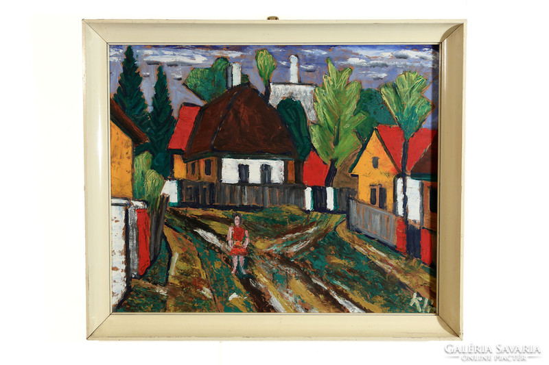 Zoltán Klie (1897-1992) jenny | Zzennyei art gallery street view landscape Bezerédy Castle artist colony
