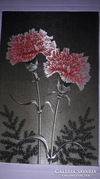 Old picture gallery silk screen window artist decorative telegram carnations postcard a/5 according to the pictures 2.