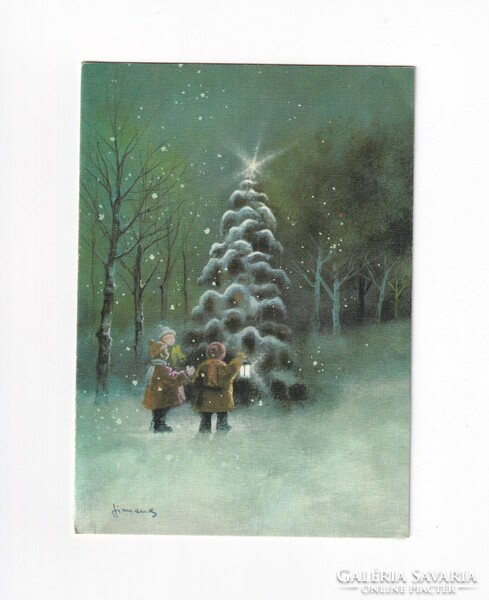 K:152 Karácsonyi nagyméretű széinyitható képeslap