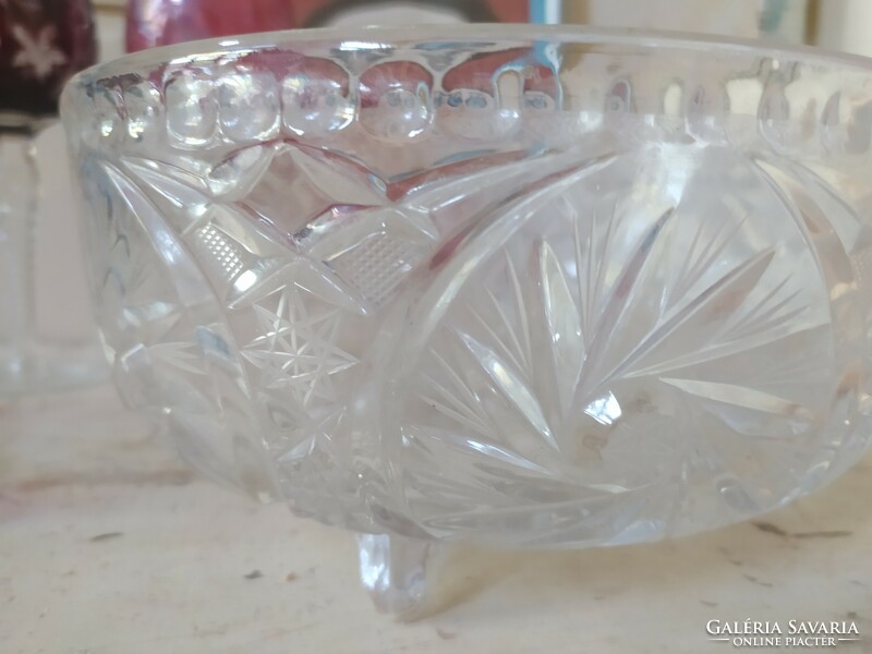 Polished crystal centerpiece, offering