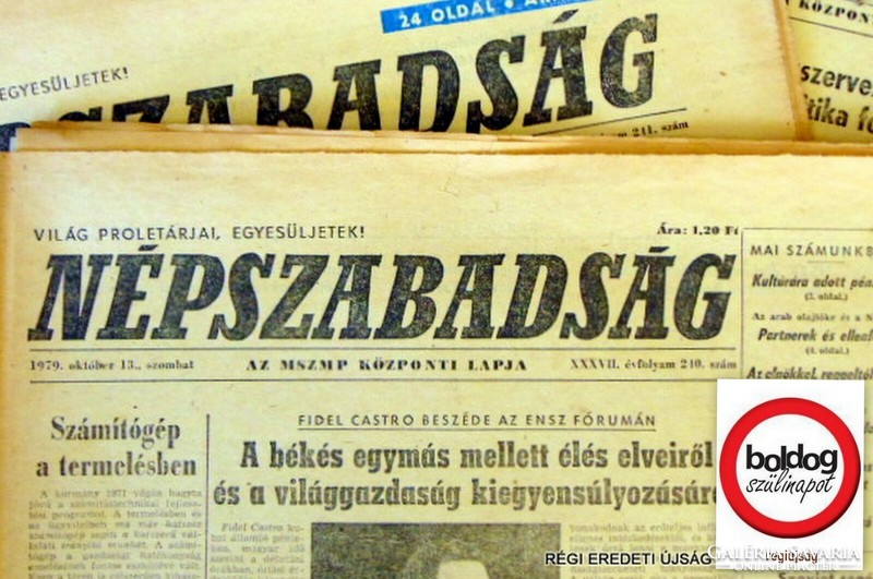 1983 December 6 / people's freedom / birthday :-) original, old newspaper no.: 26258