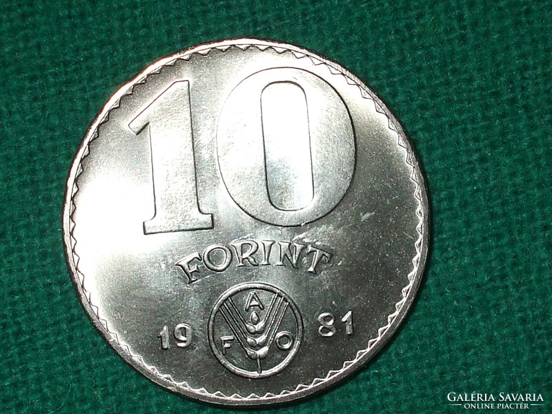 10 Forint 1981 fao! Only 60,000 pcs. ! It was not in circulation! It's bright!