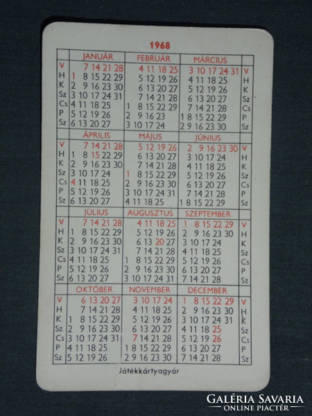 Card calendar, ibus travel agency, 1968, (1)