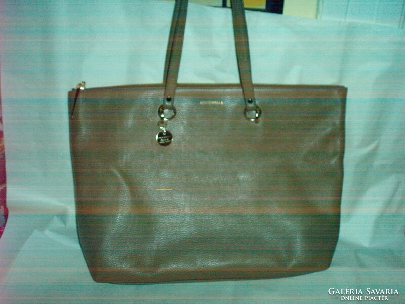 Vintage coccinelle beige leather shoulder bag