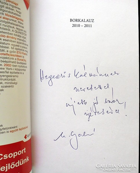 Rohály- Mészáros: Borkalauz 2010-2011. Dedikált könyv