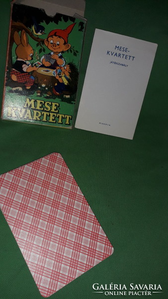 An old card manufacturer's large-scale tale quartet deck of cards with a flawless, complete collector's box