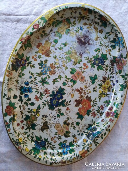 English tin tray - vintage / from the 70s
