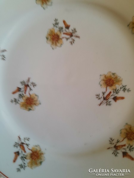 Brown floral plate is beautiful