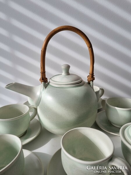 István Bartha 6-person industrial ceramic tea set