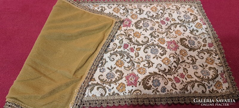 Old tapestry small runner tablecloth (l4240)