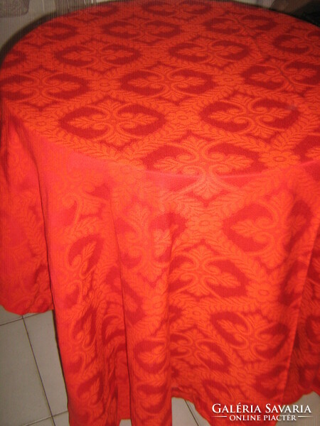 Beautiful vintage orange baroque flower pattern curtain