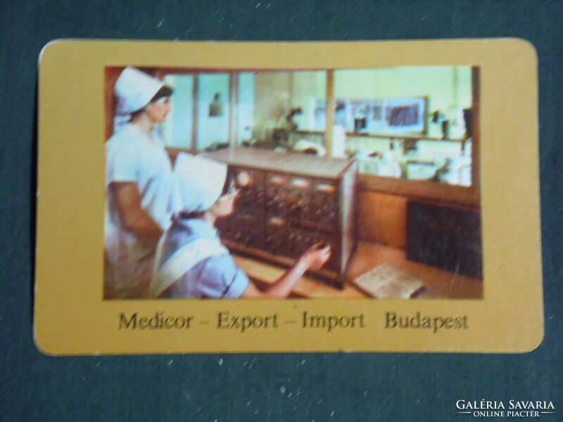 Kártyanaptár,Medicor orvosi műszergyártó vállalat, női modell,üzem részlet, 1970 ,  (1)