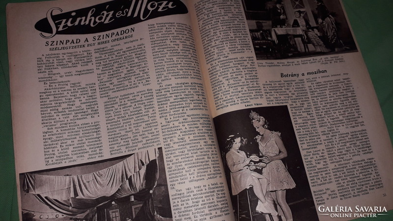 1938.február 20. 8.szám ANTIK KÉPES VASÁRNAP HETILAP képes újság a képek szerint