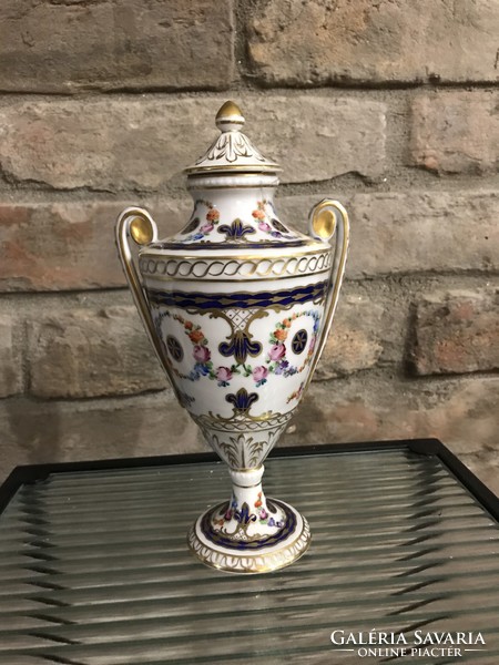 Dresden porcelain urn vase