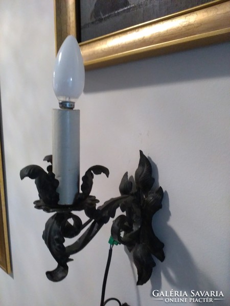 Wrought iron baroque style wall lever