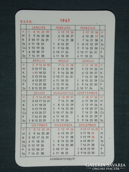 Card calendar, otp savings bank, graphic artist, children's model, 1967, (1)