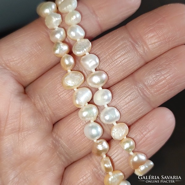 Tricolor freshwater cultured pearl bracelet 18.5cm
