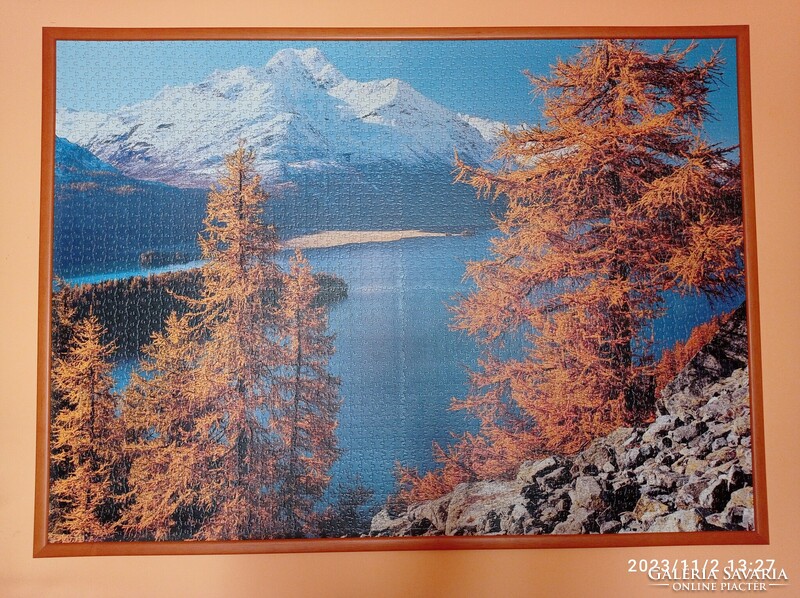 Puzzle picture, with laminated foil, in a frame, 3000-piece puzzle, 116x86 cm