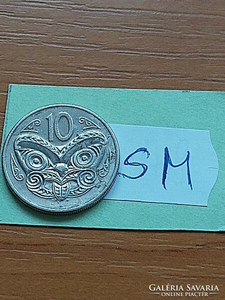 New Zealand New Zealand 10 cents 1980 Maori mask copper-nickel sm