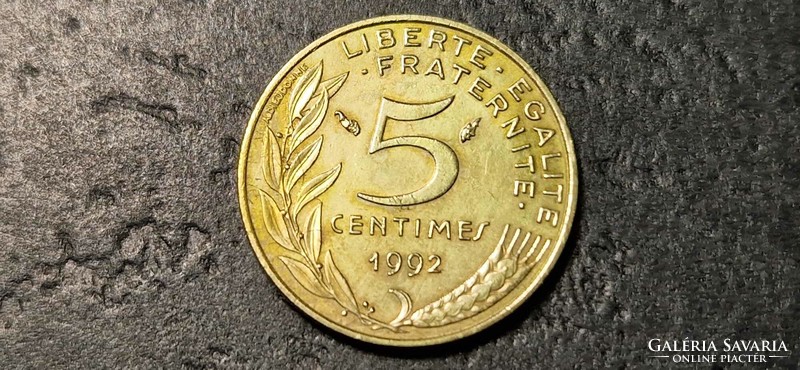 Franciaország 5 centime, 1992.