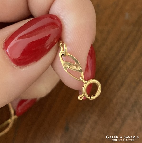 18K gold bracelet with ruby - zirconia stones - 4.49g
